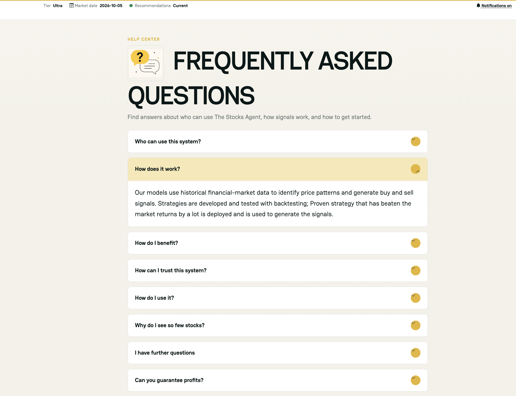 Sample learning center with educational topic cards